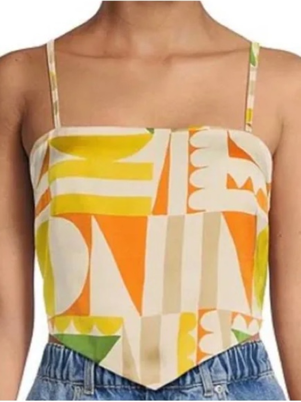 Gianna Bini Geometric Bandana Tie Top